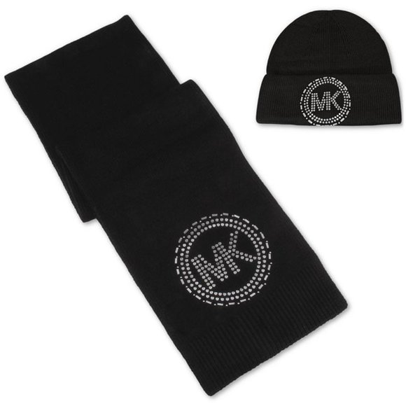 Michael Kors Mirror Stud Hat & Scarf Set - Picture 1 of 5